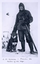 Meares mit Osman, dem Anführer der Hunde, aus 